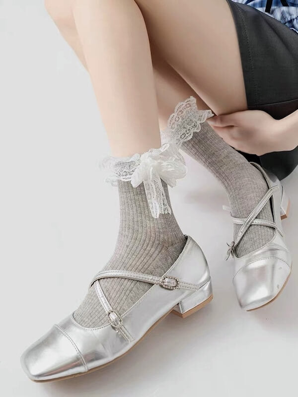 Silver Ballet Silver Ballet Flats Shoes – Nhuhn
