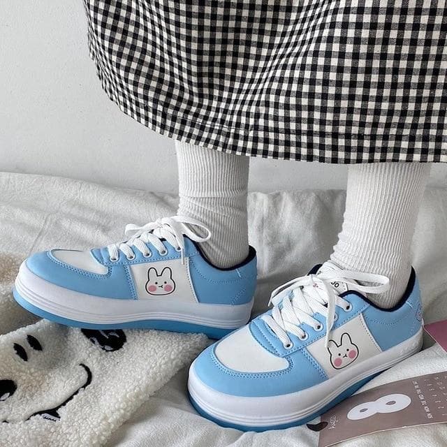 Blue/Yellow Candy Bunny Kawaii Sneakers