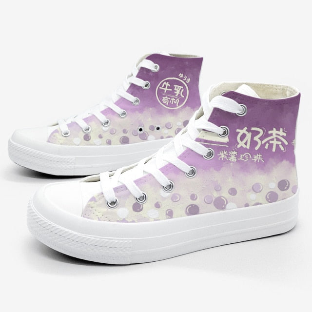 Japanese Colorful Hand Painted Canvas Shoes