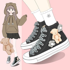 Japanese Hand Made Bear High Top Sneaker