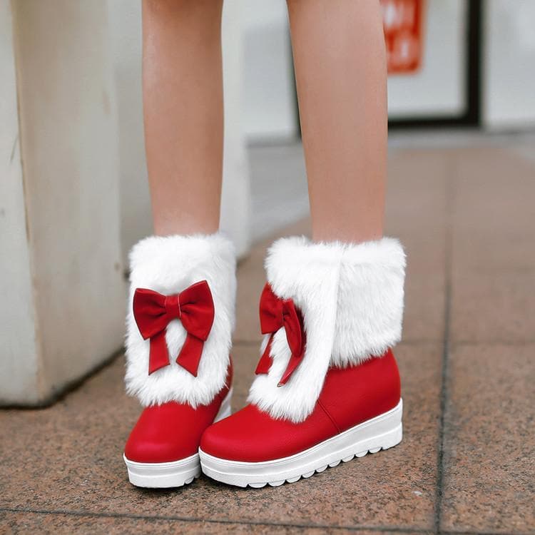 4 Colors Lolita Bowknot Snow Boots