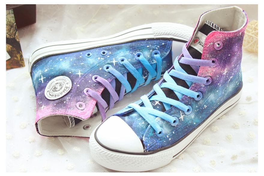Gradient Galaxy Canvas High Shoes