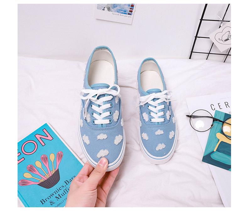 Kawaii Blue Low-cut Lace Sports Shoes FY012