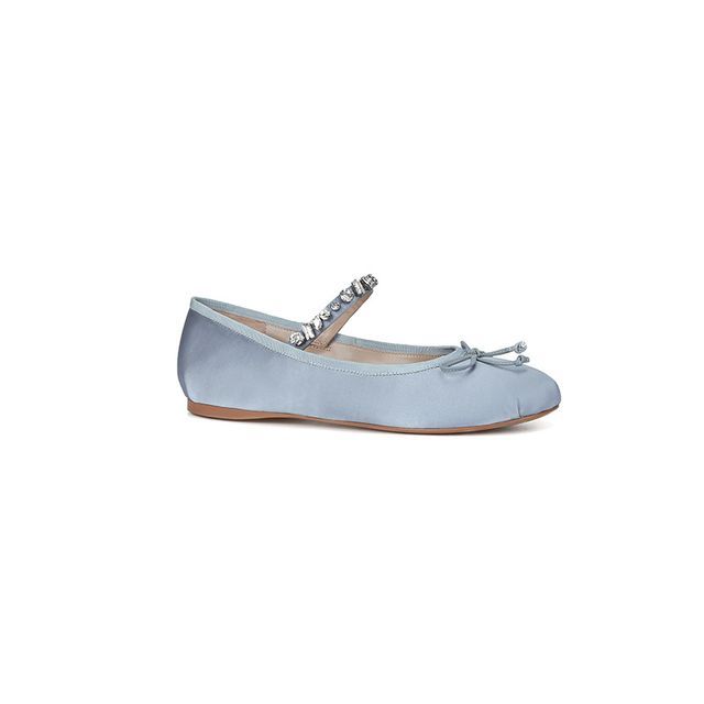 Rhinestone Ribbon Mary Jane Shoes