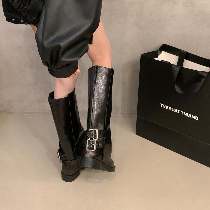 Square Boot Design Square Tie Plain Buckled Boots (Various Designs) – Nhuhn