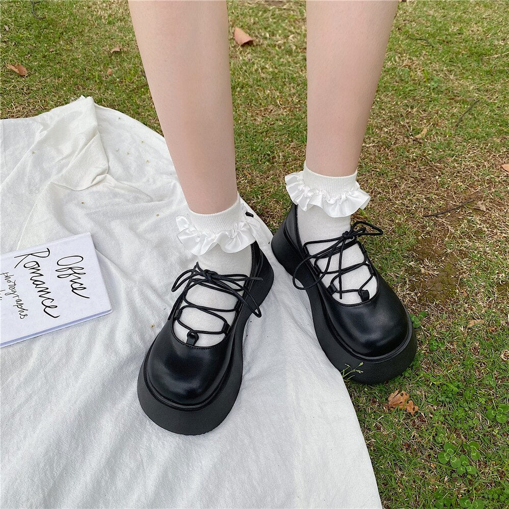 Sweet Gothic Punk Ankle-strap Lolita Mary Jane Shoes SS2226