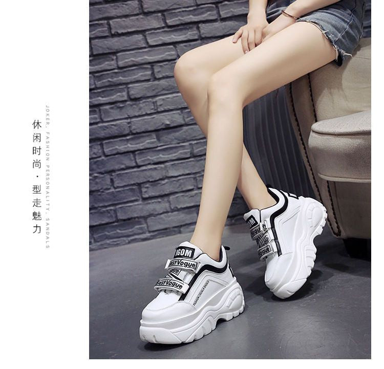 Lettering Color Block Platform Sneakers