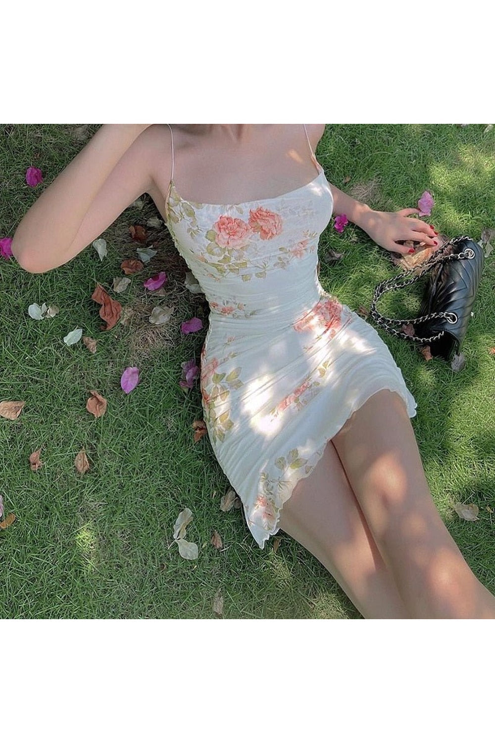 2000s Floral Mini Dress y2k Aesthetic Nhuhn 2000s Floral Mini Dress y2k Aesthetic Nhuhn