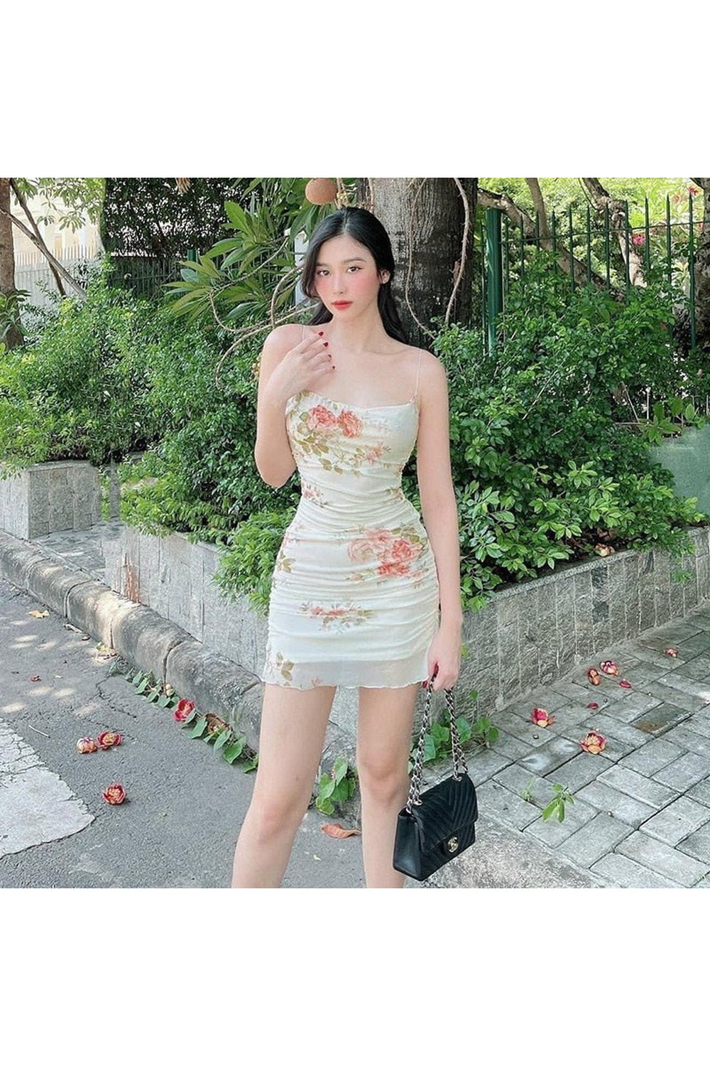 2000s Floral Mini Dress y2k Aesthetic Nhuhn 2000s Floral Mini Dress y2k Aesthetic Nhuhn