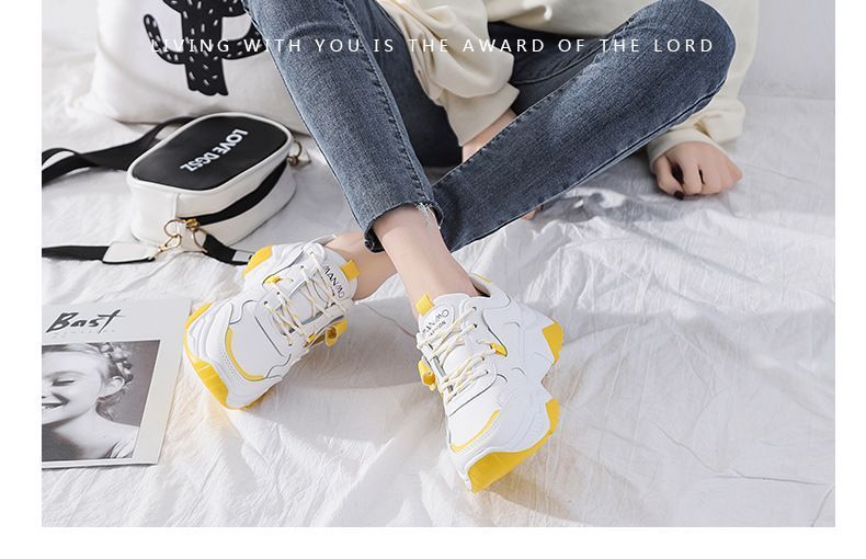 Lettering Panel Platform Chunky Sneakers