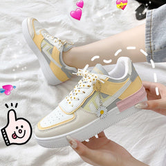 Ulzzang Yellow/Red Sports Shoes