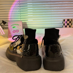 Kawaii Cow PU Leather shoes BE1236