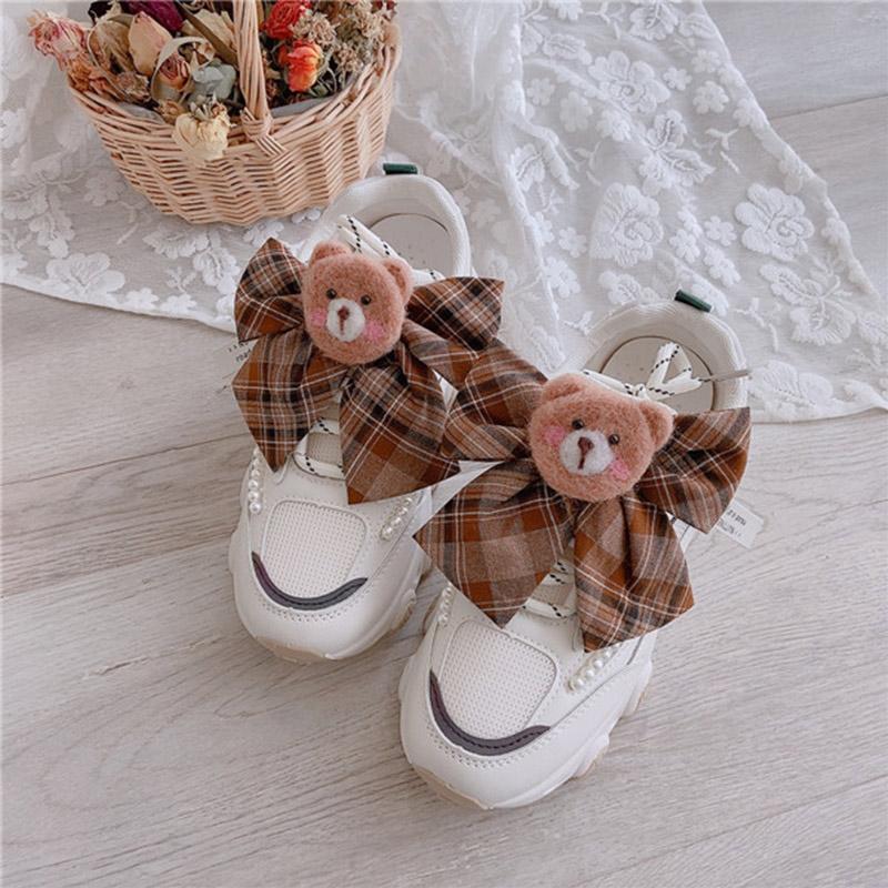 Kawaii Sweet Bear Cartoon Bow Lace Up Sneakers SS2124