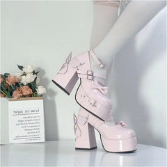 Butterflies Dance Lolita High Pump Shoes MK19365