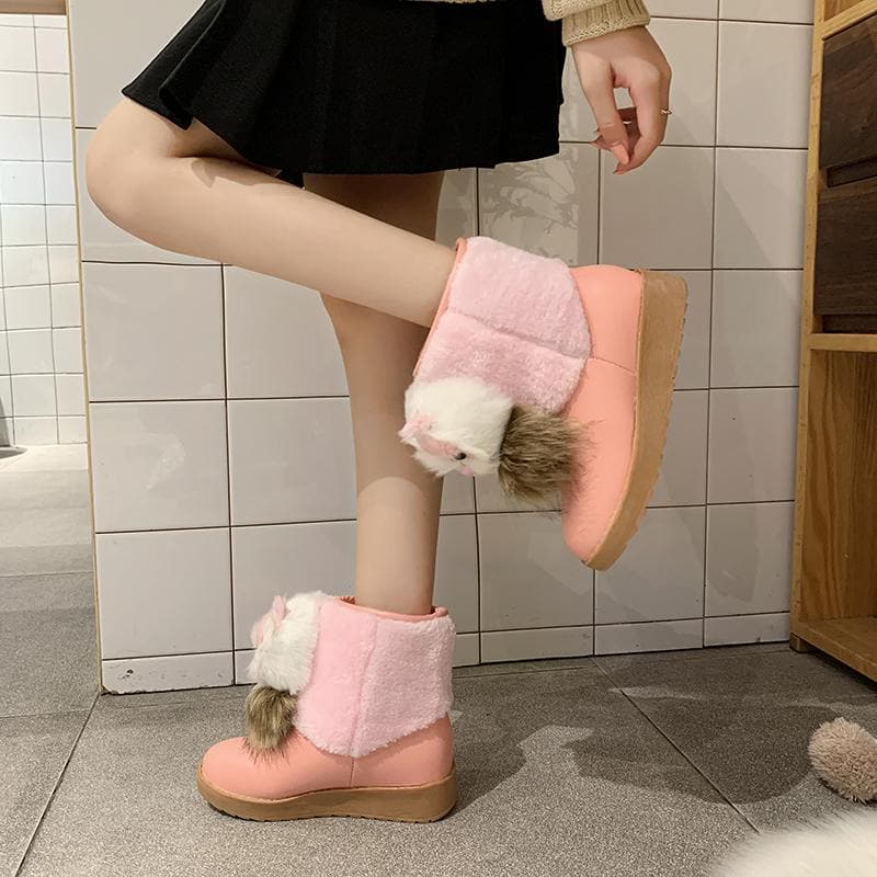 Sweet Keep Warm Cat Head Snow Boots SS0633