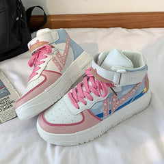 Ulzzang Pink Star Sneakers BE844