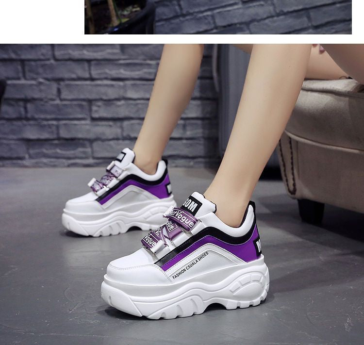 Lettering Color Block Platform Sneakers