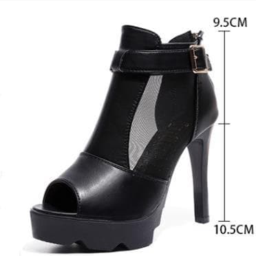 Black Gothic High Heel Sandals