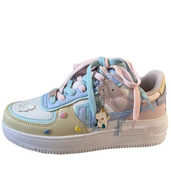 Two-color Shoelaces Candy Sneakers