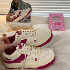 Strawberry Pink White Shoes BE1235