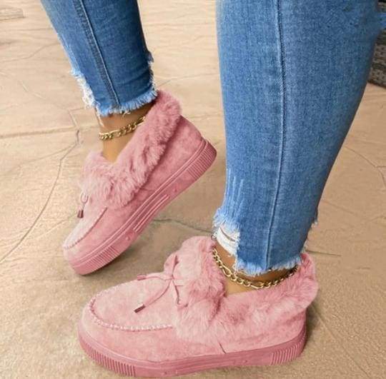Winter Thick-soled Warm Fur Cotton Shoes Loafers