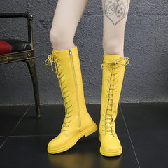 6 Colors Lace Up Martin High Boots