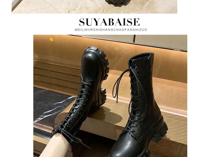 Lace Up Platform Boots YP227