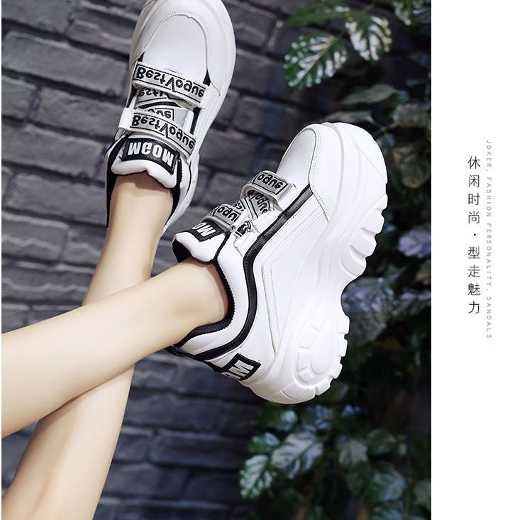 Lettering Color Block Platform Sneakers