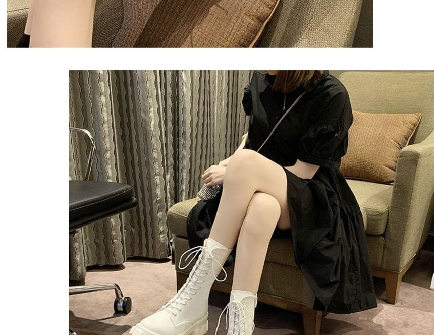 Lace Up Platform Boots YP227