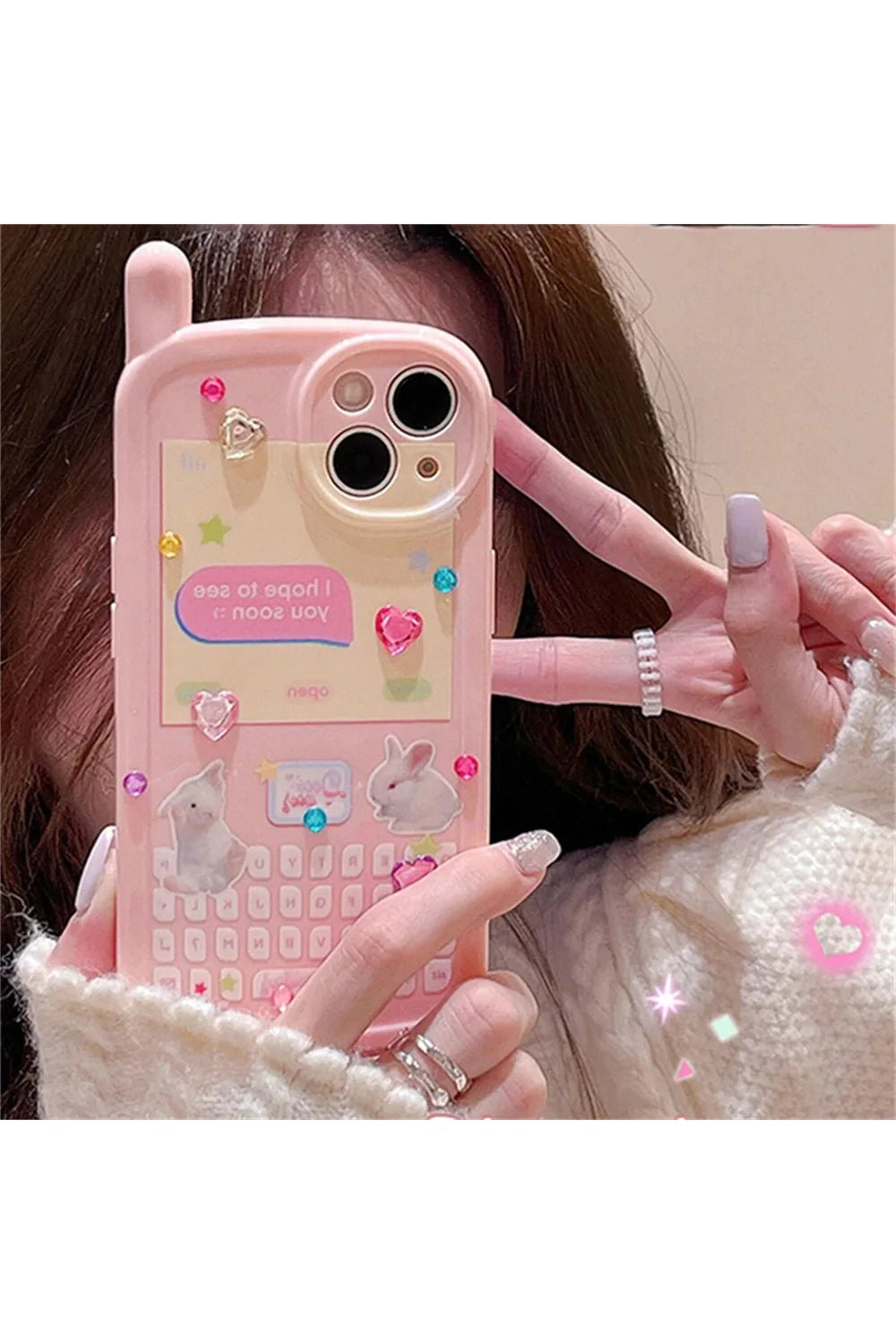 3D Rabbit Korean iPhone Case