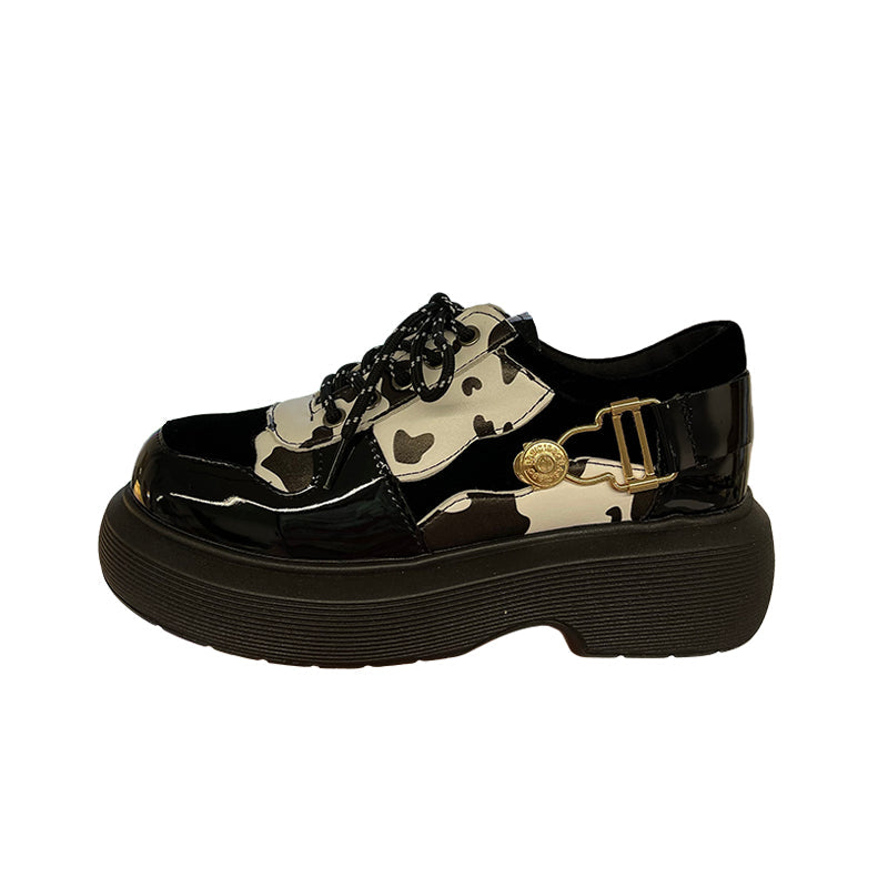 Kawaii Cow PU Leather shoes BE1236