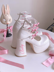 5 Colors Cute Heels Pastel Elegant Shoes ON612