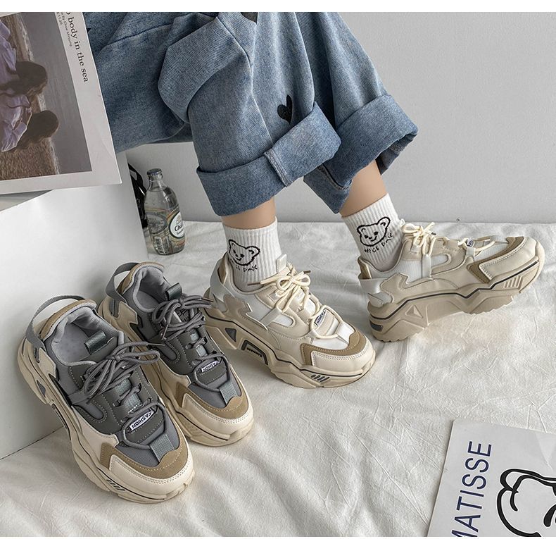 Lace-Up Platform Sneakers