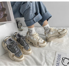 Lace-Up Platform Sneakers