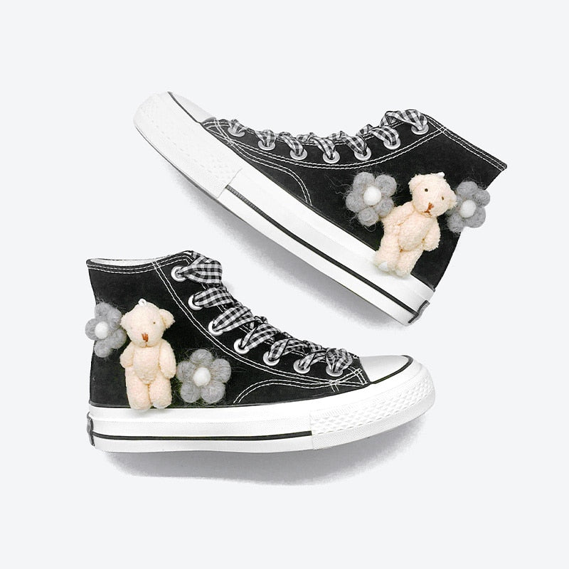 Japanese Hand Made Bear High Top Sneaker