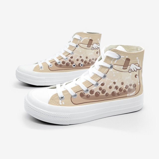 Japanese Colorful Hand Painted Canvas Shoes