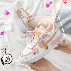 Ulzzang Yellow/Red Sports Shoes