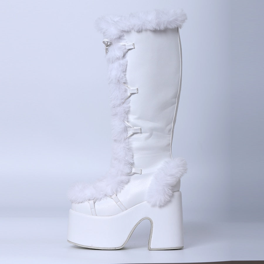 Snowbunny Fur Platform Boots