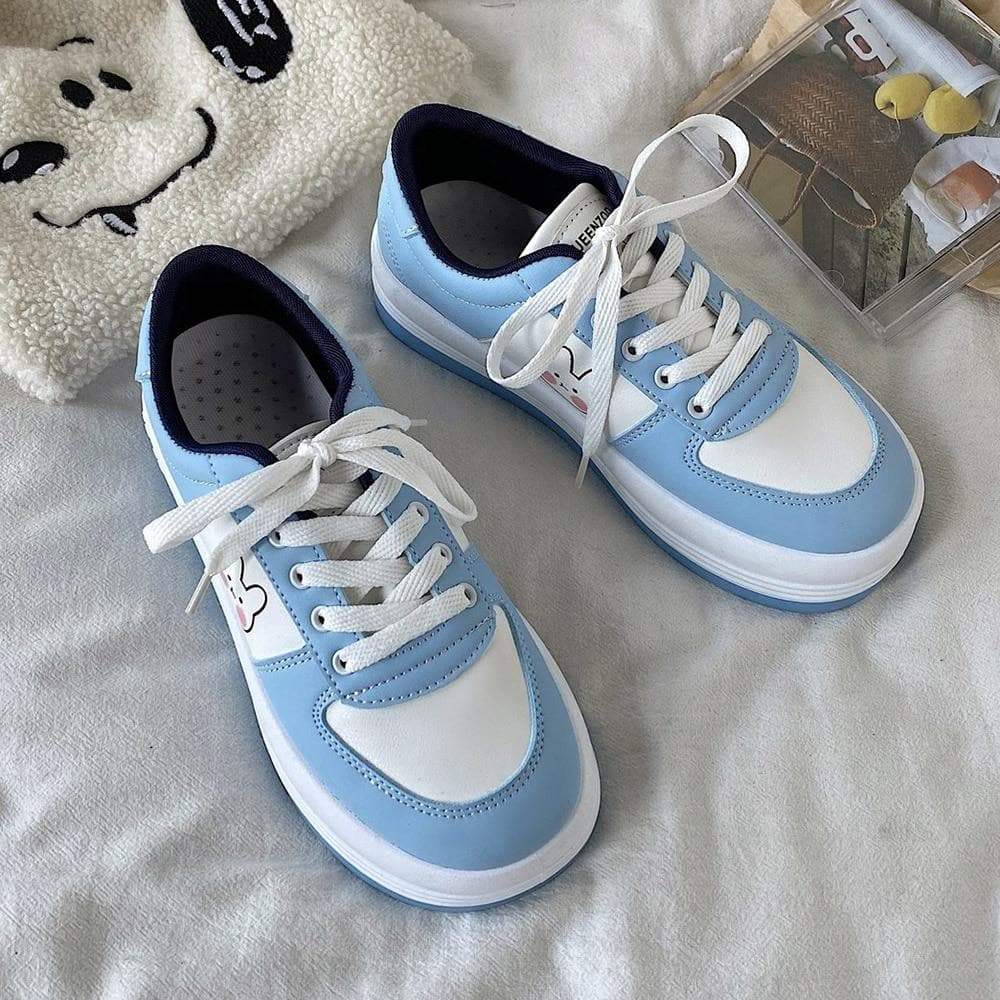 Blue/Yellow Candy Bunny Kawaii Sneakers