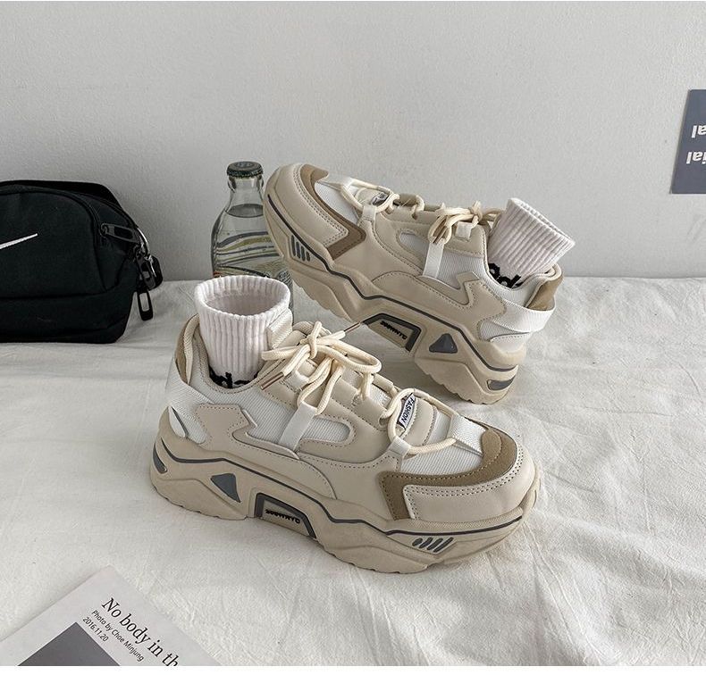 Lace-Up Platform Sneakers