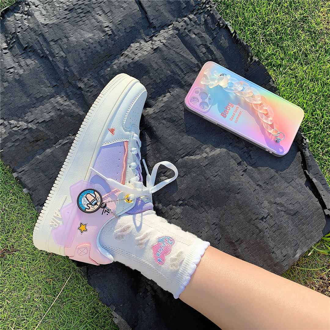 Kawaii Casual White Shoes BE967