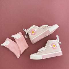 Pink Cardcaptor Sakura Wings Canvas Shoes
