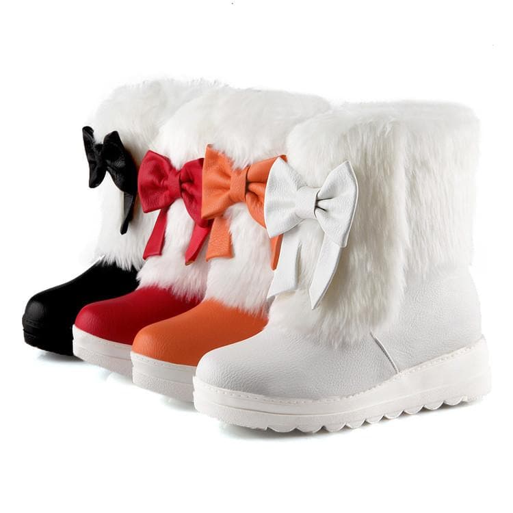 4 Colors Lolita Bowknot Snow Boots