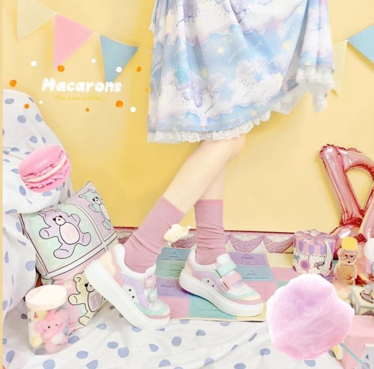 Sweet Lolita Vintage Round Head Thick Bottom Sneakers