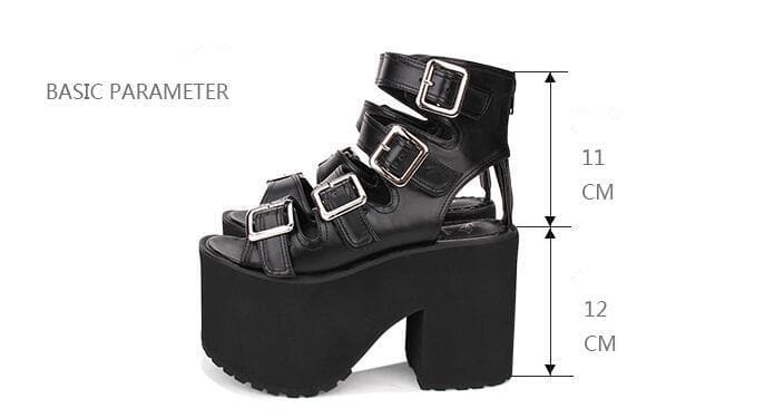 Gothic Harajuku Punk Gladiator Platform Shoes SP054