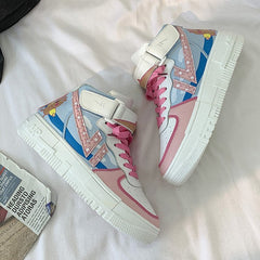Ulzzang Pink Star Sneakers BE844