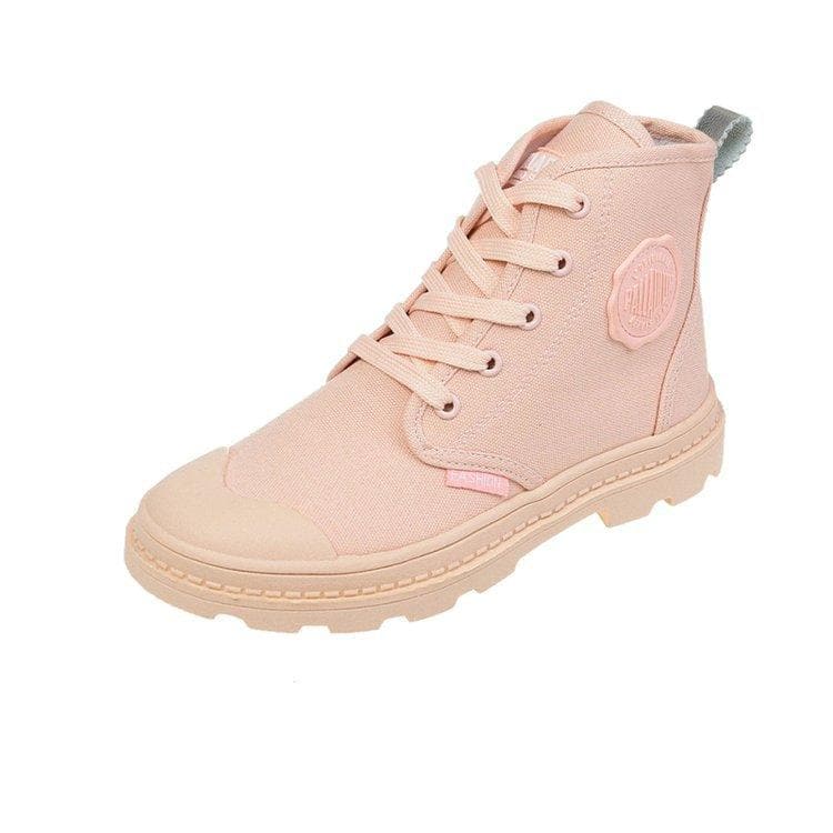 4 Colors Preppy Style Laced Canvas Boots