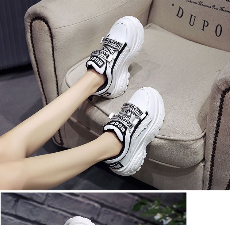 Lettering Color Block Platform Sneakers