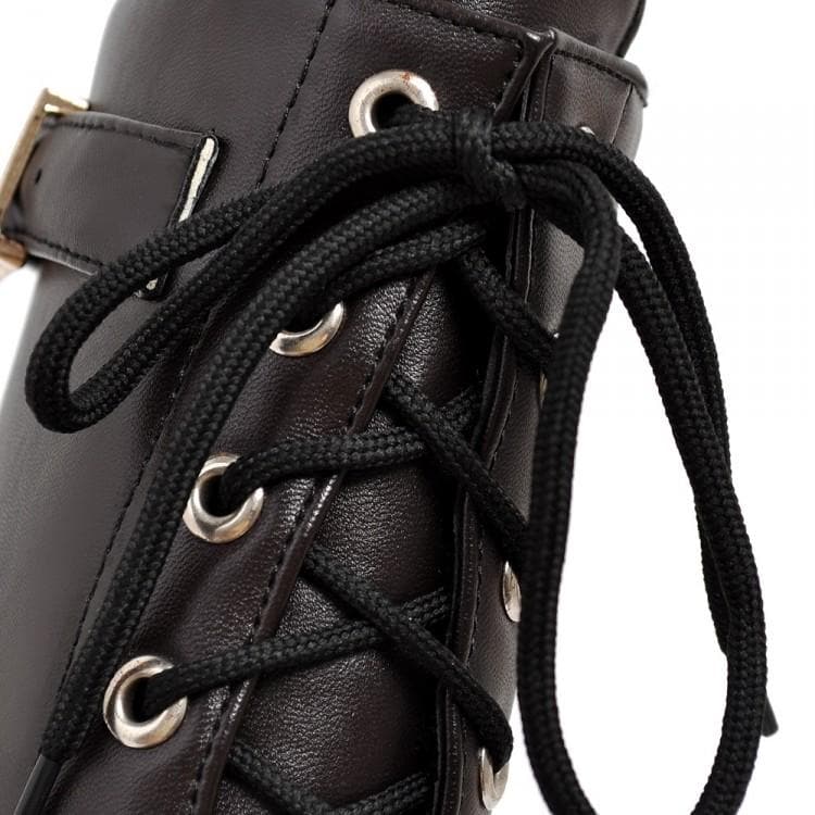 Yellow/Brown/Black Sweet High Heel Boots