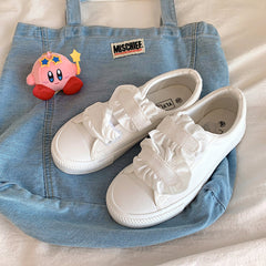 Cute Canvas Rubber White Shoes BE790